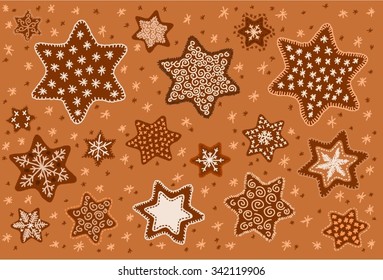 new year christmas 2021 gingerbread stay at home cookies hygge background