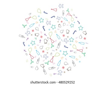 New Year and Christmas abstract background
