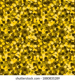 New Year Christmas background with golden confetti. Party and birthday background. Vector seamless pattern