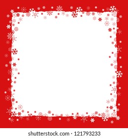 New Year (Christmas) background with snowflakes border and grunge elements