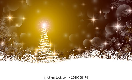 new year, Christmas background, Christmas tree, snow, greeting card