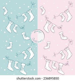 New Year and Christmas background. Vector illustration. 