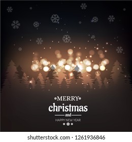 New year, christmas background, Winter background with snowflakes and calligraphic. Vector illustration for christmas and New Year holidays design.