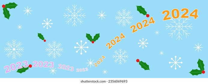New year and Christmas background.Vector illustration banner.