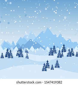 New Year and Christmas card from two-color snowflakes of blue and gray on a white background. Vector illustration