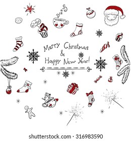 New Year Christmas card winter holiday