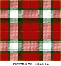 New Year and Christmas decoration tartan plaid, traditional Scottish textile pattern.