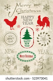 new Year. Christmas. design elements
