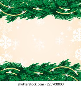New Year and Christmas design with Christmas tree and Christmas decorations