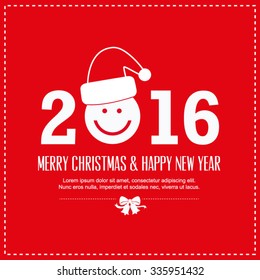 New Year and Christmas greetings. Vector illustration.