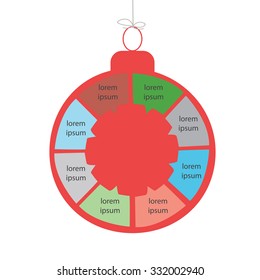 New year, Christmas info graphics. Business steps to success charts and graphs options banner. Vector illustration of Tree bowl for your report, site of personal design