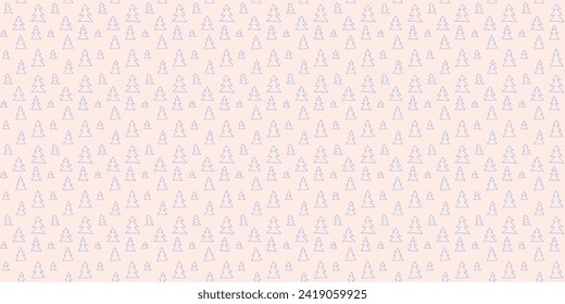 Año Nuevo, patrón navideño lineal con abetos. Huella de invierno simple noruega escandinava. Ilustración gráfica minimalista. Patrón de herringbone a rayas con copos de nieve, bolas de nieve.