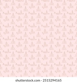 New Year, Christmas linear pattern with fir trees. Scandinavian Norwegian simple winter print. Minimalistic graphic illustration. Striped herringbone pattern with snowflakes, snowballs.