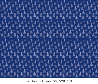 New Year, Christmas linear pattern with fir trees. Scandinavian Norwegian simple winter print. Minimalistic graphic illustration. Striped herringbone pattern with snowflakes, snowballs.