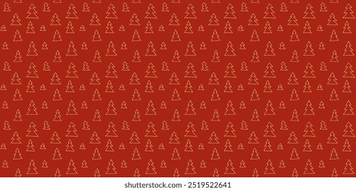 Ano Novo, Natal padrão linear com abetos. Escandinavo norueguês simples inverno impressão. Ilustração gráfica minimalista. Padrão de espinha de peixe listrada com flocos de neve, bolas de neve.