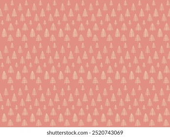New Year, Christmas linear pattern with fir trees. Scandinavian Norwegian simple winter print. Minimalistic graphic illustration. Striped herringbone pattern with snowflakes, snowballs.