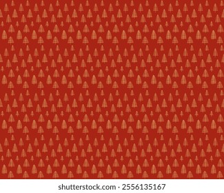 New Year, Christmas linear pattern with fir trees. Scandinavian Norwegian simple winter print. Minimalistic graphic illustration. Striped herringbone pattern with snowflakes, snowballs.