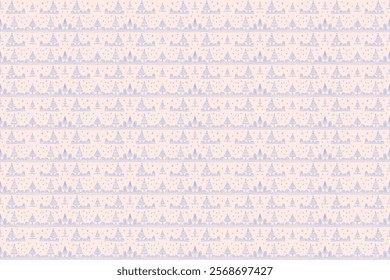 New Year, Christmas linear pattern with fir trees. Scandinavian Norwegian simple winter print. Minimalistic graphic illustration. Striped herringbone pattern with snowflakes, snowballs.