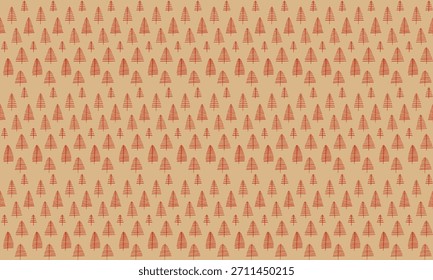 New Year, Christmas linear pattern with fir trees. Scandinavian Norwegian simple winter print. Minimalistic graphic illustration. Striped herringbone pattern with snowflakes, snowballs.