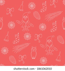 New Year and Christmas pattern for cover, gifts, background and other different things