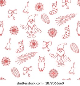 New Year and Christmas pattern for cover, gifts, background and other different things