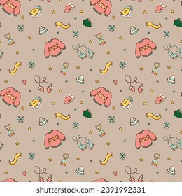 diseño de patrón de navidad de año nuevo