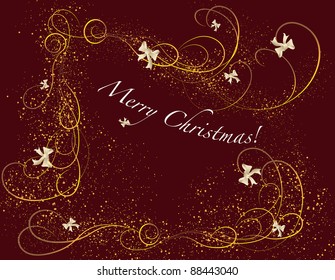 New Year Christmas (Postcard vector background)