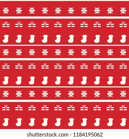 New Year and Christmas seamless pattern. Winter holidays. Design for banner, poster or print.