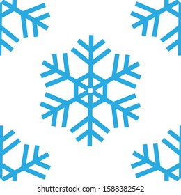 New Year and Christmas seamless pattern with snowflakes vector illustration