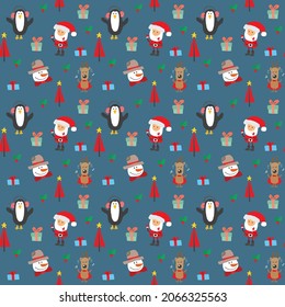 Silvester und Weihnachten nahtlose Muster, handgezeichnete Doodles Nahtlose Muster. Hintergrundbild-Vektorgrafik.