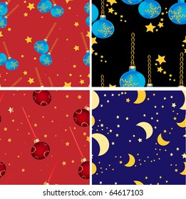New year and Christmas a seamless pattern, it is possible to fill any any contour