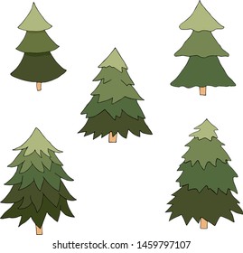 New Year Christmas Set vector hand draw illustration. Celebrate merry happy Christmas vector  illustration. Happy new year celebrate hand draw gifts vector  illustration.
