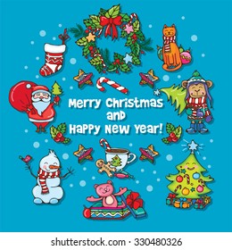 New Year and Christmas signs and symbols