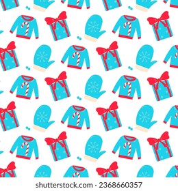new year christmas sweater gloves gifts candy