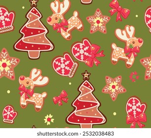 NEW YEAR CHRISTMAS THEMED PATTERN WORK VECTOR PATTERNS