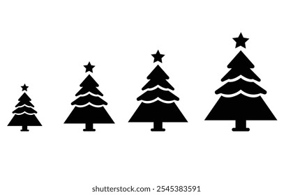 Neujahr Weihnachtsbaum Vektorgrafik.
