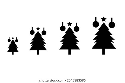 New year  christmas tree vector illustration.
