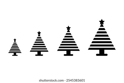 New year  christmas tree vector illustration.
