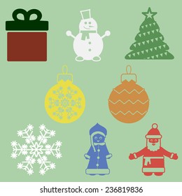 New year / Christmas vector icon set