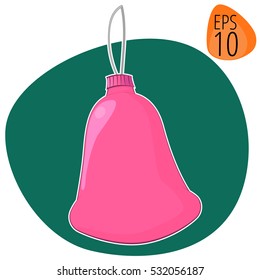 New year or Christmas vector illustration Decorative toys