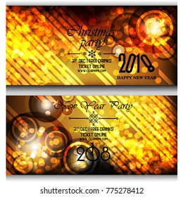 New year and christmas vector Set of beautiful hedder and banner abstract background. 
