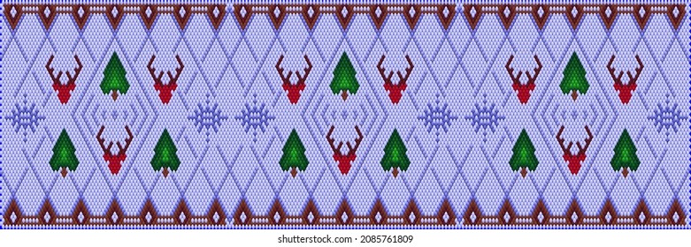 New Year, Christmas, winter, festive pixel pattern.