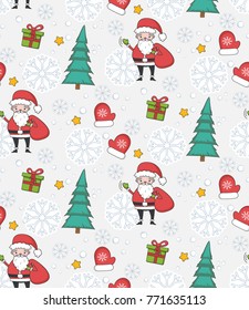 New Year Christmas winter holidays cute pattern