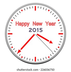 new year clock 2015
