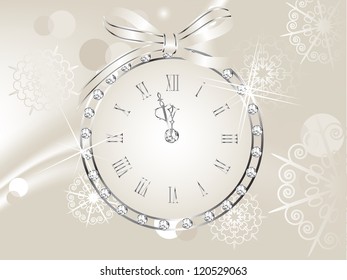 New year clock in globe