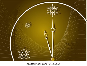 New Year clock Illustration