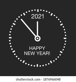 Silvester Uhr-Illustrationskonzept. Feiertagssymbol.
