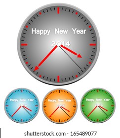 new year color clock 2014