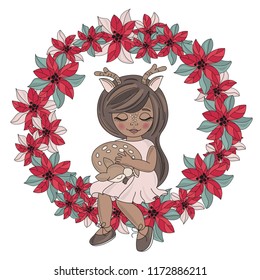 New Year Color Vector Illustration Set NEW YEAR DREAMS for Scrapbooking and Digital Print on Card and Photo Children’s Albums