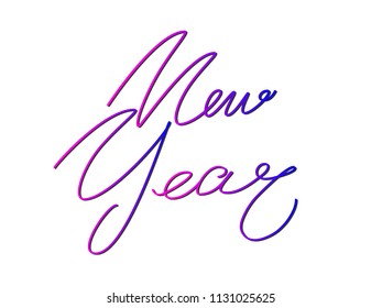 New Year colorful lettering. Vector illustration eps 10.